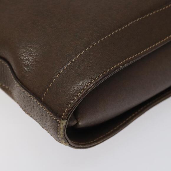 GUCCI Web Sherry Line Shoulder Bag Leather Brown Gold 001 01 13 001 01 13 - Picture 13 of 16